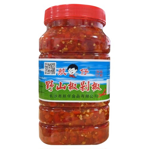 湖南特产 航仔乡里剁椒酱1.9kg 炒菜手剁碎辣椒 拌粉拌面鲜辣椒