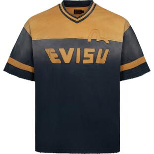 EVISU CapsuleZero复古胶囊系列商标贴布刺绣宽松T恤