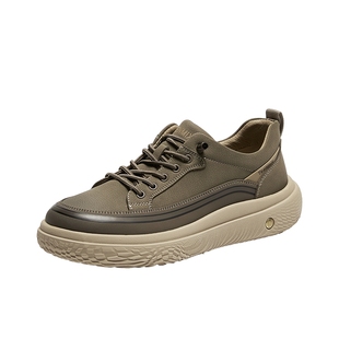 天美意休闲户外工装鞋免系带运动鞋厚底男鞋增高鞋男2026春季新款