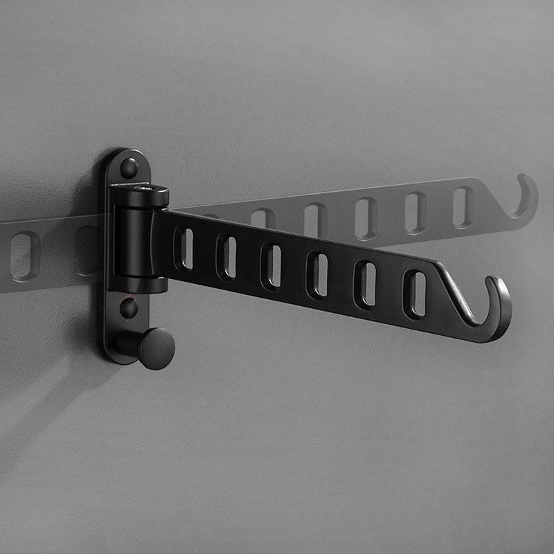 隐形晾衣架壁挂式折叠卫生间置物架免打孔窗户伸缩神器无阳台酒店