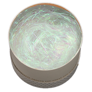 七彩幻彩丝礼盒装饰填充物透明PP丝拉菲草丝水果礼盒包装点缀填充