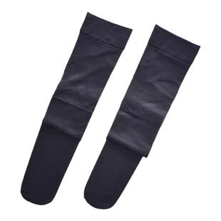 2双!店主实拍竖条纹提花窄边防滑弹性感天鹅绒透明长筒黑丝袜薄款