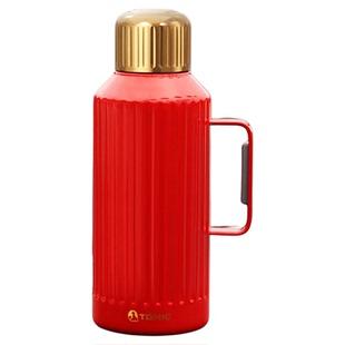 特美刻焖茶壶机械表盘显温316不锈钢水壶家用结婚婚庆礼物保温壶