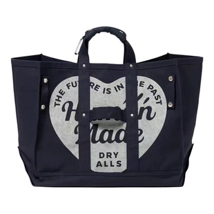 HM MADE TOTE BAG 工装新款爱心徽标帆布托特包手提包