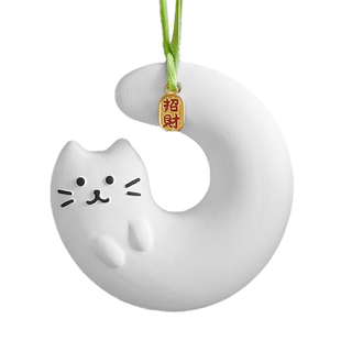 香薰扩香石可爱猫咪无火车载挂件后视镜香挂饰吊坠女生装饰伴手礼