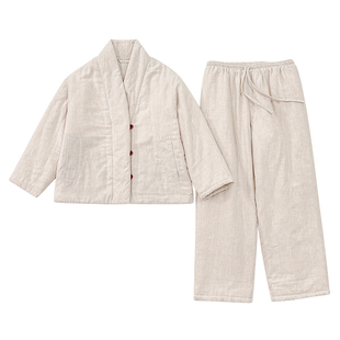 宜色家新款共笙恒氧棉服套装女款睡衣秋冬季加厚保暖长袖家居服
