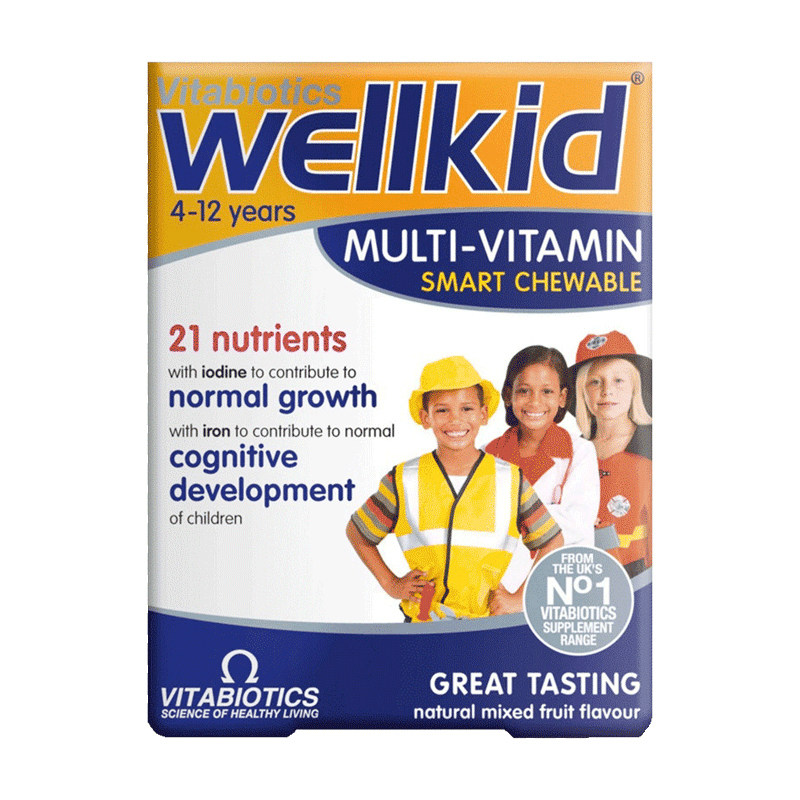 【直营】Vitabiotics wellkids儿童多种维生素咀嚼片 30片