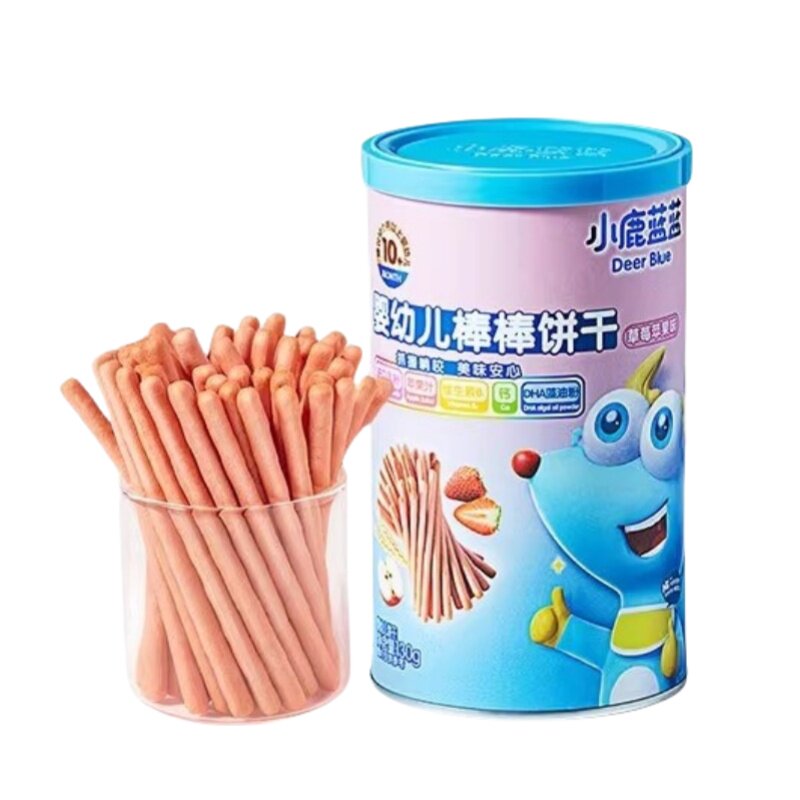 小鹿蓝蓝婴幼儿棒棒饼干草莓苹果