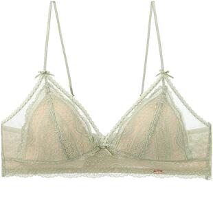 歌瑞尔轻薄三角杯内衣女舒适透气法式蕾丝无钢圈可外露细肩带文胸
