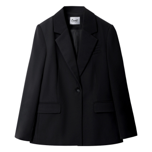 达佳诗黑色西装外套女大学生面试正装高级职业套装小个子女士西服