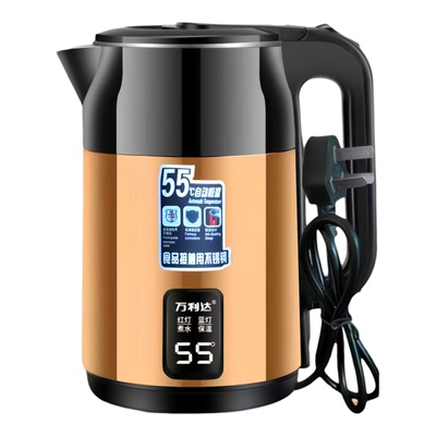 万利达加厚保温烧水壶家用耐用快煮大容量304开水壶自动断电恒温