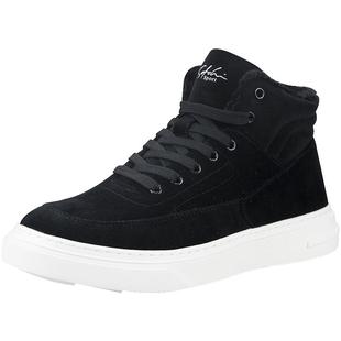 沙驰运动布鞋系带男鞋男士可选加绒轻便帆布鞋高帮软底休闲鞋板鞋