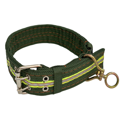 加厚军绿项圈带反光标宠物牵引绳