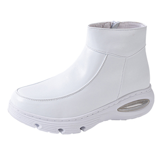 棉鞋绯樱护士鞋冬季加绒保暖防寒加毛真皮秋冬软底医护白鞋短靴