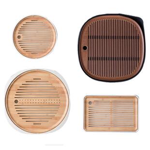 容山堂 电木茶盘 托盘实木小茶盘盛水干泡台竹制茶席壶承功夫茶具