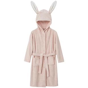 小番薯potatokids儿童浴袍男童浴衣浴巾女童可穿式吸水速干睡袍