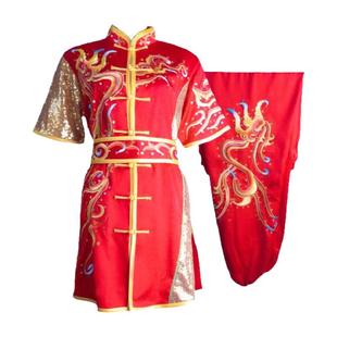 大业亨通武术表演服长拳比赛服儿童练功服套路男女竞赛服高档演出