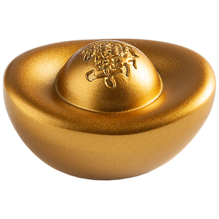 黄铜元宝摆件一锭发财家居装饰物客厅柜子办公室桌面高档礼品摆设