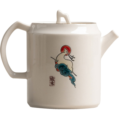 祥裕复古陶瓷手绘茶壶茶具送礼