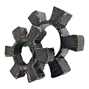 六角垫夹帆布六角轮T型梅花垫对轮垫联轴器缓冲垫橡胶加布弹性块