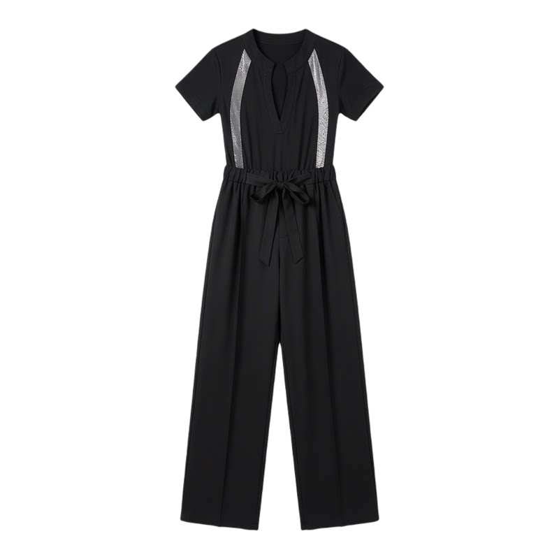 少儿拉丁舞服男童练功服套装专业考级演出服T恤短袖男孩训练裤子