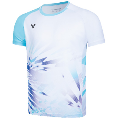 VICTOR胜利羽毛球服威克多比赛系列男女款针织运动短袖T恤T-60020