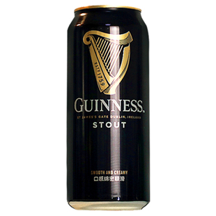 爱尔兰进口Guinness健力士司陶特黑氮气世涛啤酒罐装440ml5/24罐