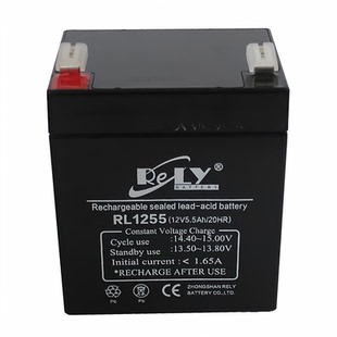 RELY蓄电池 RL1255 12V5.5AH/20HR 音响 卷帘门 广场舞放歌电池