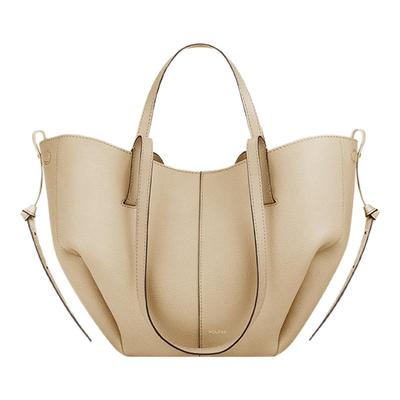 【礼物】Polene波灵恩Cyme Mini 荔枝牛皮通勤单肩包托特包