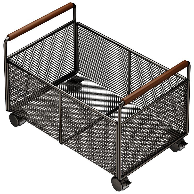 浴室柜下洗护用品收纳筐卫生间推车可移动置物架脏衣篮家用高颜值