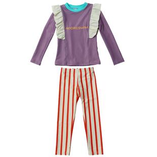 爱多尔2025年夏季新款分体长袖防晒儿童泳衣中小童泳装女童游泳衣