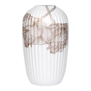 简约现代描金轻奢创意台面客厅陶瓷插花瓶北欧风摆件鲜花水养干花