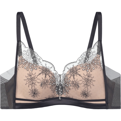 【风巢舒挺杯】安莉芳新品蕾丝透气文胸女士小胸聚拢内衣EB00968