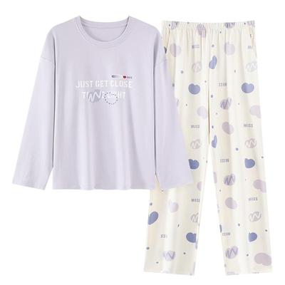 2025年新款纯棉女长袖家居服套装