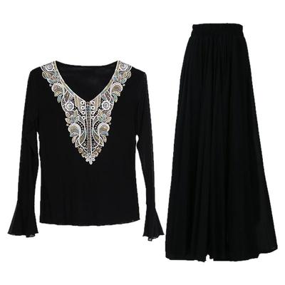 维族舞服女长裙民族风大摆裙