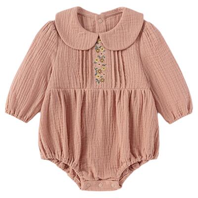 【清仓】babylove女宝宝包屁衣春秋季纯棉纱布三角哈衣婴儿外出服