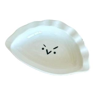 机智的饺子~可爱创意搞怪表情大号陶瓷餐盘釉下彩菜盘饺子盘家用