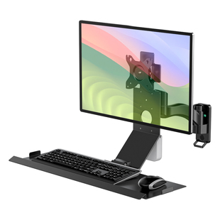 百维视工业设备显示器壁挂支架带键盘鼠标托架墙挂电脑显示屏挂架