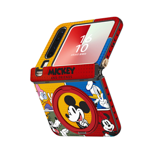 迪士尼漫画适用华为purax手机壳新款2026红色pura典藏版x旋转支架外壳中轴全包带挂绳卡通可爱女米妮保护套