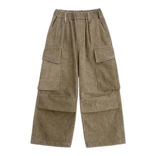 男童工装裤直筒儿童春装裤子2026新款韩版男孩童装宝宝洋气长裤潮