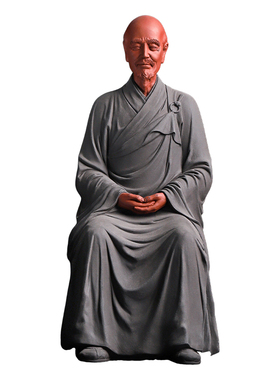 张明贵大师作品陶瓷弘一法师摆件
