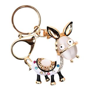 个性超可爱小毛驴钥匙扣女ins网红小巧精致书包挂件车钥匙链挂饰