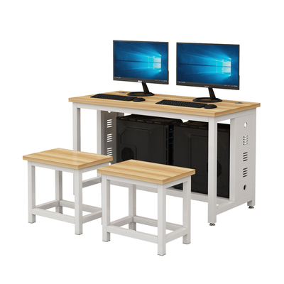 编程机构专用电脑桌学校机房微机室电脑桌单双人培训机构电脑桌椅