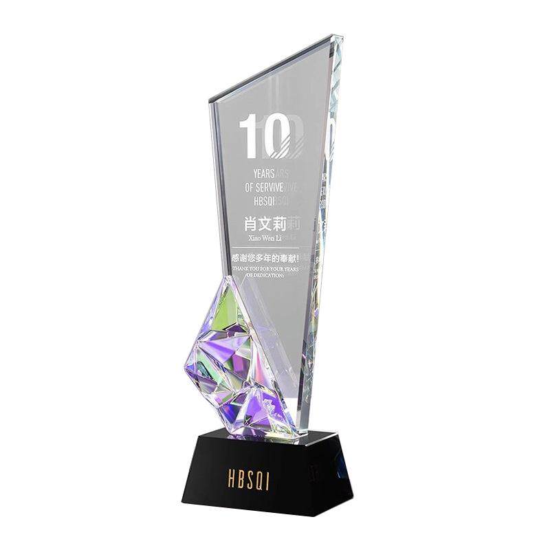 新款创意水晶奖杯定制高档大气奖牌定做优秀员工销售年会颁奖订制