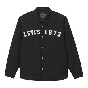 Levi's李维斯情侣同款印花翻领宽松美式复古休闲时尚夹棉厚外套