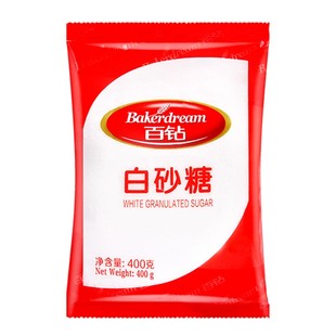 百钻白糖白砂糖400g家用小包袋装冲饮调味红糖棉白糖冰糖烘焙原料