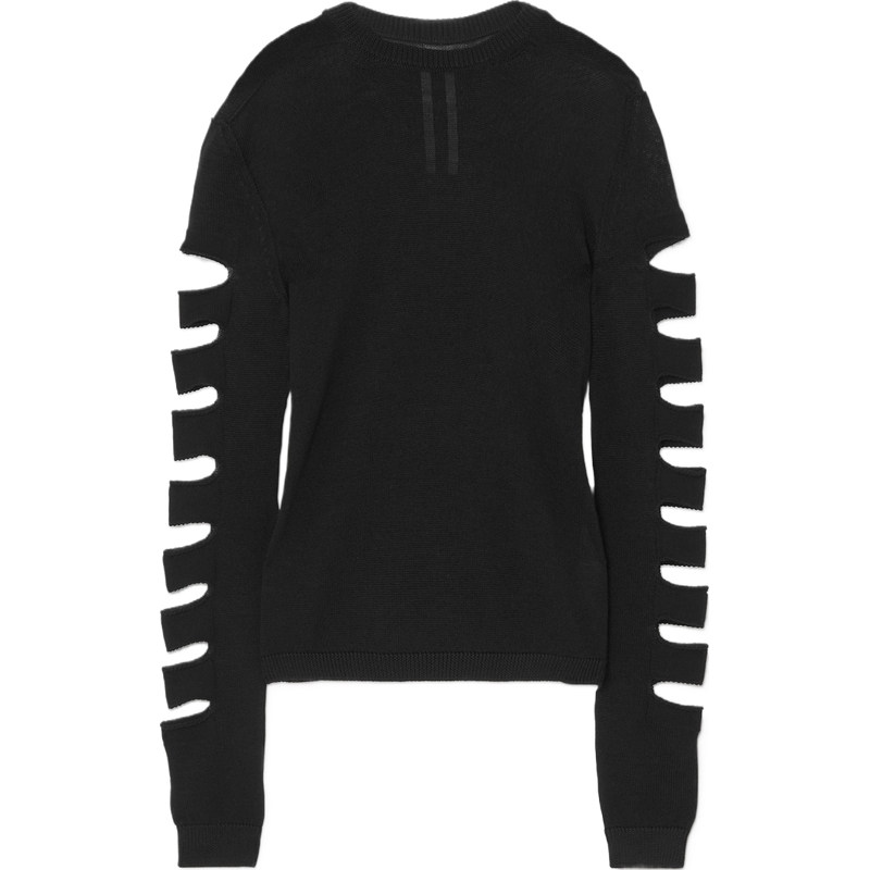 【618返场】Rick Owens 秋冬女挖剪羊毛棉质混纺毛衣