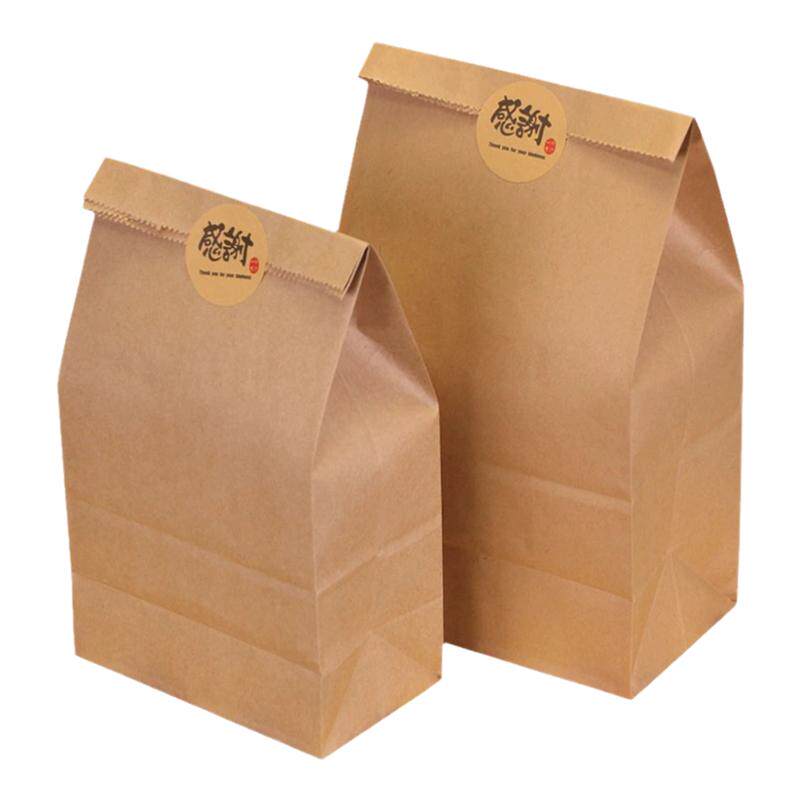 加厚食品级牛皮纸小吃打包袋