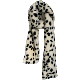 周给给黑白斑点围巾女冬季2025韩版百搭脖套毛围脖学生新款毛绒