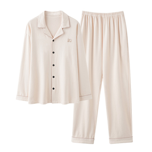 芬腾可安睡衣男款男士秋季纯棉长袖2025新款大码精干家居服秋冬天